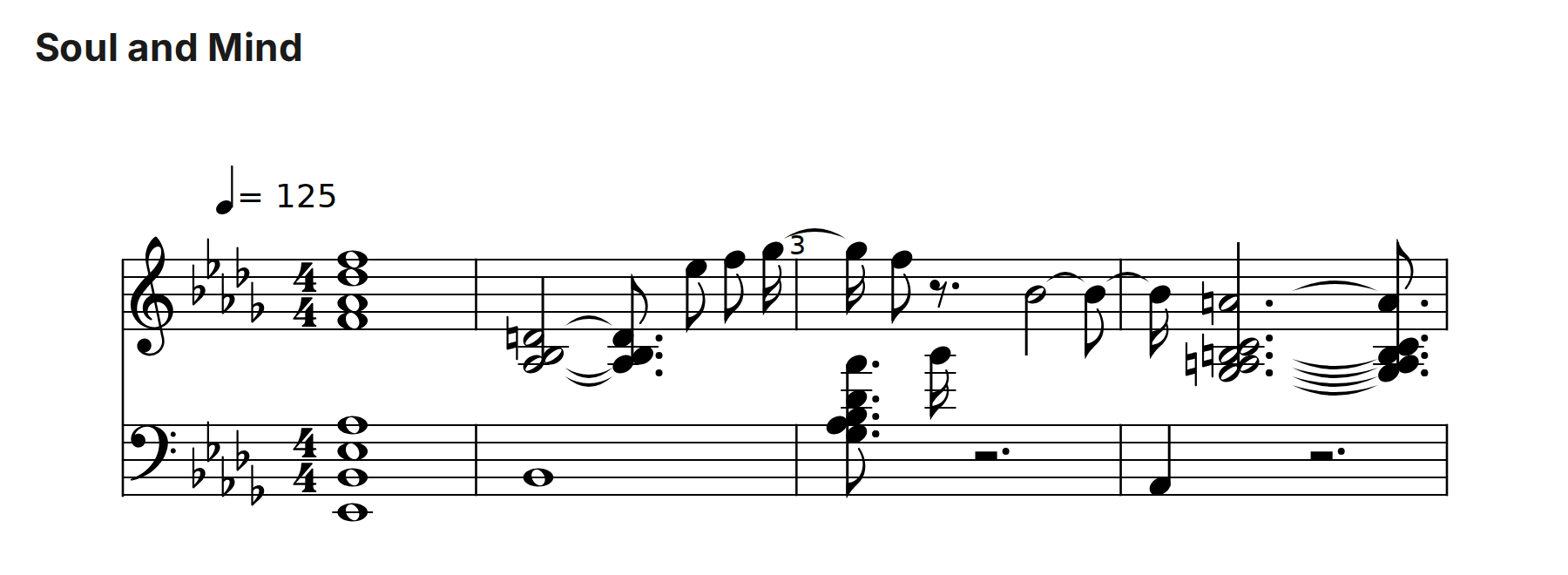 Soul and Mind — 피아노 악보 미리보기 / piano sheet music preview