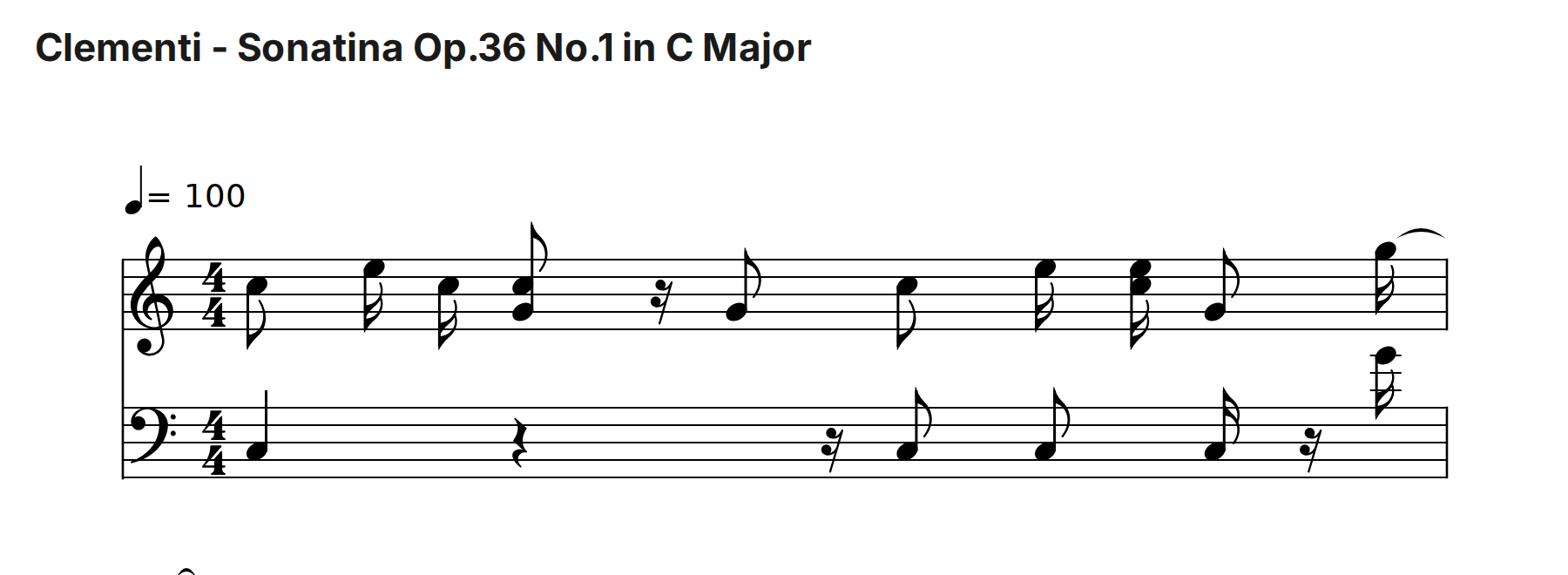 Clementi - Sonatina Op.36 No.1 in C Major — 피아노 악보 미리보기 / piano sheet music preview